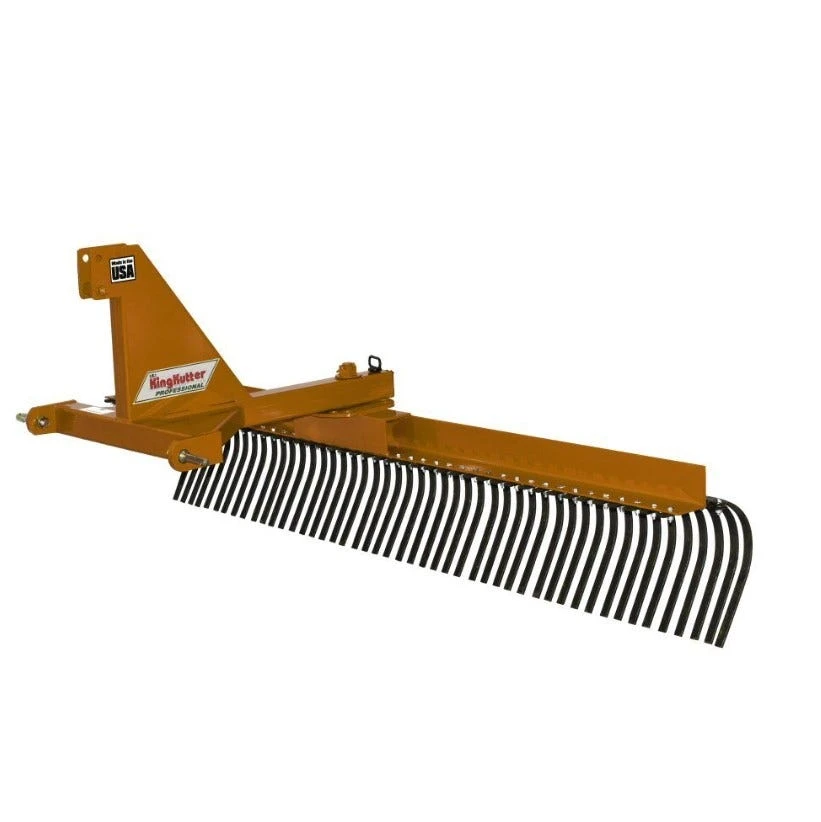 King Kutter 8' Professional Landscape Rake, Orange - YR-G-96-OP - Rakes 1 King Kutter 8' Professional Landscape Rake, Orange - YR-G-96-OP - Rakes