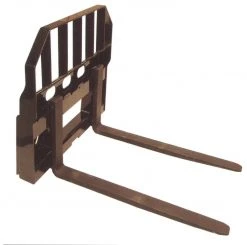 King Kutter Heavy Duty Skid Steer Fork and Frame, Brown - SS-HD-FF-ZK - Forks & Frames