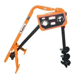 King Kutter 9" Post Hole Digger with Auger, Orange - PHD-09-SC-OK - Disc Blades