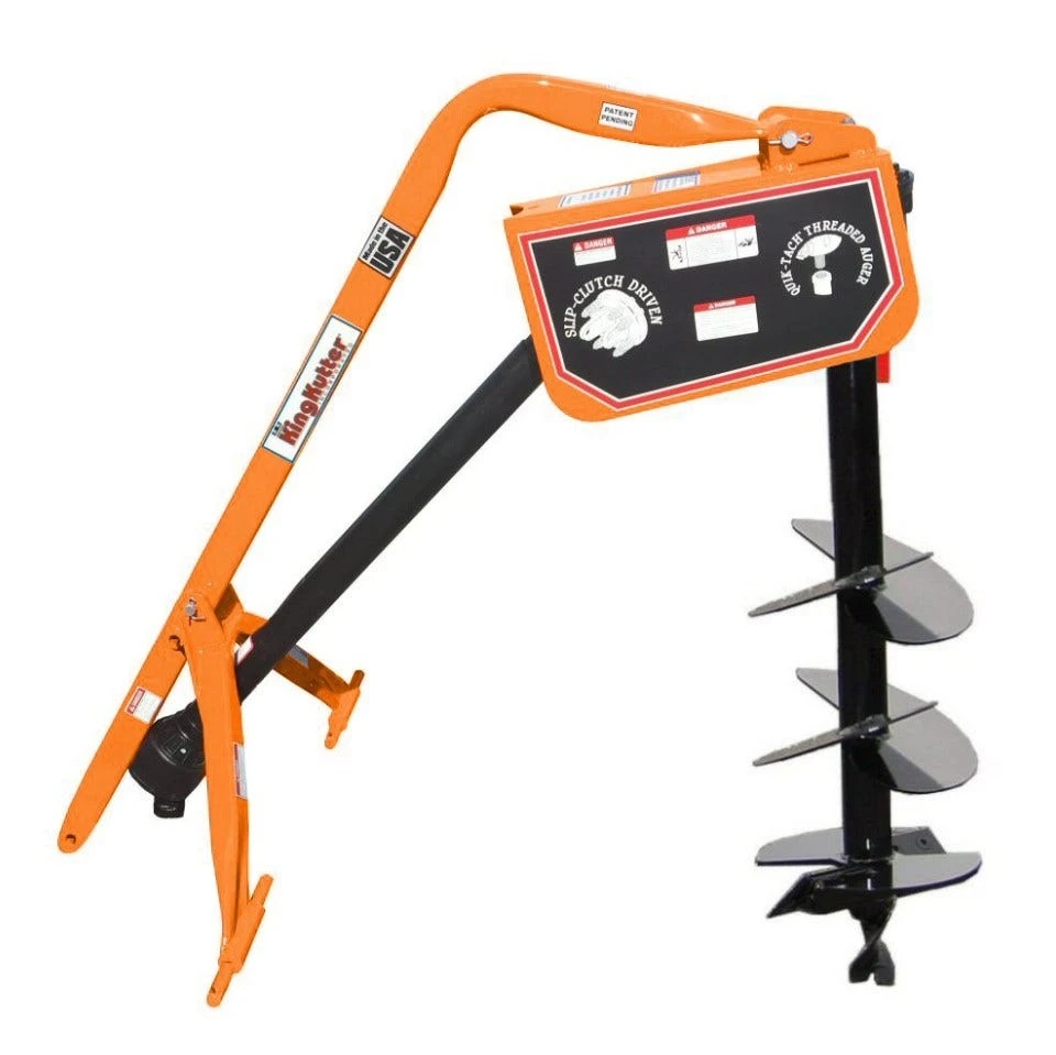 King Kutter 12" Post Hole Digger with Auger, Orange - PHD-12-SC-OK - Disc Blades 1 King Kutter 12" Post Hole Digger with Auger, Orange - PHD-12-SC-OK - Disc Blades